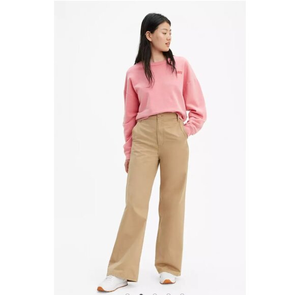 Levi’s Women’s Dad Chino Pants W26 L30, Khaki - Picture 1 of 12